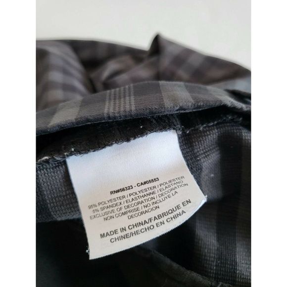 Nike 38 x 11" 452712 Core Black Plaid Flat Front Golf Shorts - Picture 2 of 11